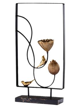 鸟语花香客厅摆件新中式