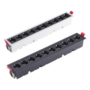 嵌入式格栅灯5头明装射灯嵌入式无主灯客厅照明过道天花暗装射灯