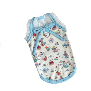 狗狗衣服春装薄款高颜值可爱卡通背心猫咪泰迪比熊小型犬宠物服饰