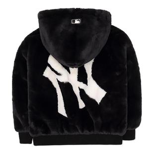 MLB官方 男女情侣运动夹克保暖仿羊羔绒棉服外套防风冬新FDB04