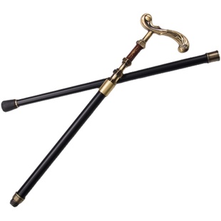 绅士手杖金属简约权杖文明棍舞台COS道具双节拐杖水管造型手杖