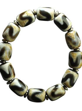 西藏老天珠虎牙手串手