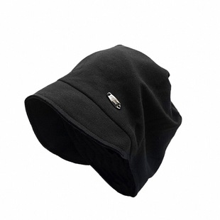 鸭舌堆堆帽包头帽头巾冷帽显脸小月子帽加大头围春秋冬保暖