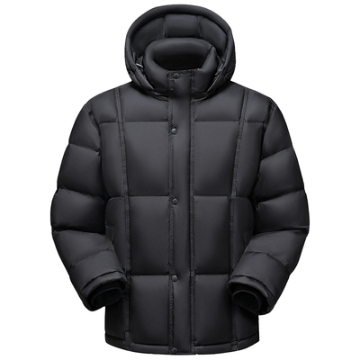 【237g高充绒量】罗蒙冬季加厚羽绒服男女款短款连帽情侣保暖外套