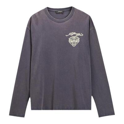 Ed Hardy埃德哈迪秋季新款成衣水洗数码印宽松男士长袖T恤