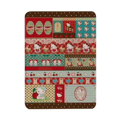 适用苹果复古田园拼接kt猫平板壳