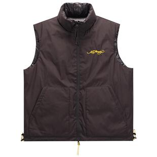 Ed Hardy埃德哈迪春季流行新款男士双面穿羽绒马甲立领外穿外套