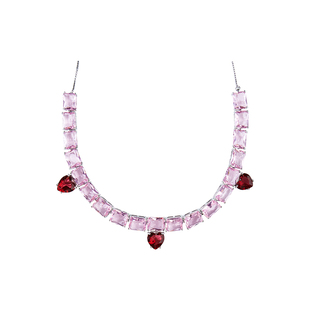 Crush X PP饰品红色情人节爱心重工项链女轻奢小众配饰锁骨毛衣链