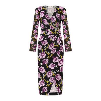 [哑光针织]DVF2026早春新款修身度假绽放花朵连衣裙DL4T020