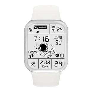 superme太空人全面屏电子手表初高中学生户外运动防水ins风儿童表