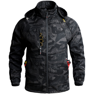 冬季加绒加厚迷彩服套装男防风防水耐磨耐脏工作劳保服冲锋衣外套