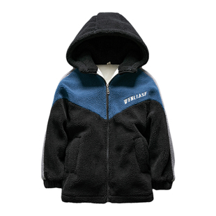 男童加绒外套秋冬装羊羔绒加厚2025新款中大童冬季男孩摇粒绒棉衣