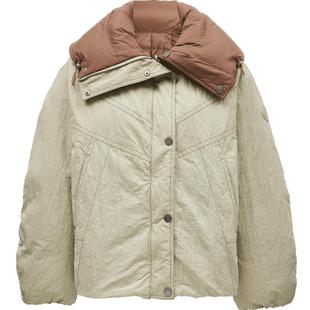 ONLY冬季90白鸭绒撞色两面穿翻领夹克羽绒服女|124423030