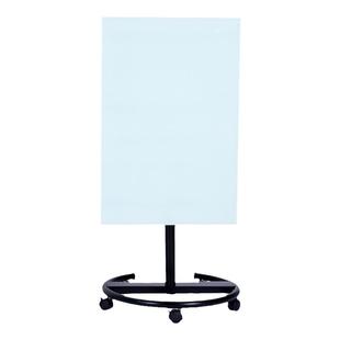 齐富磁性钢化玻璃白板磁铁吸粘支架式带轮移动办公小黑板家用教学培训班儿童涂鸦画板记事写字板书写告示备忘