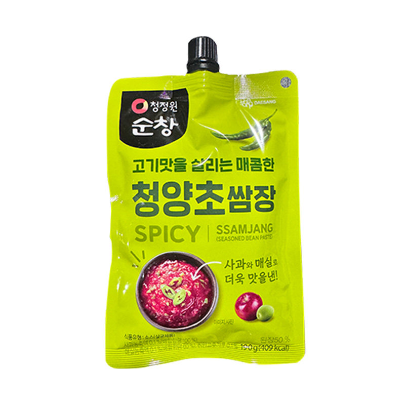 整箱包邮清净园烤肉包饭酱190g*24袋韩式烤肉蘸酱青阳辣椒包饭酱