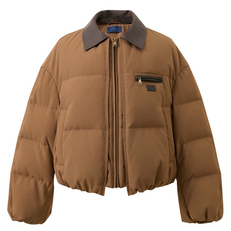 【90白鹅绒】三彩独醒2025冬季新款翻领鹅绒服短款羽绒服F