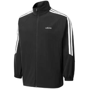 adidas阿迪达斯外套女春季新款休闲运动上衣立领梭织夹克KQ5370