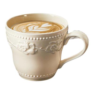 法式浮雕草莓马克杯陶瓷喝水杯