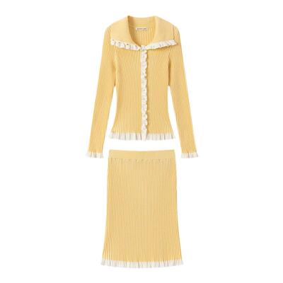 MARRMO马髦羊毛上衣半裙套装