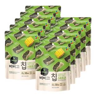 韩国直邮CJ希杰bibigo原味/甜玉米膨化海苔片40g*10包人气零食