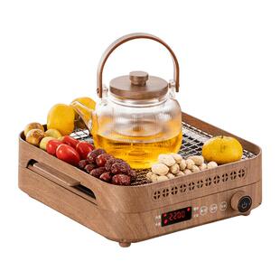 围炉煮茶围聚室内冬天烤火家用玻璃茶壶煮茶器电陶炉煮茶茶具套装