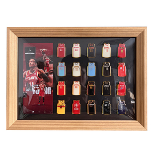 特雷杨老鹰队11号球衣徽章创意摆台球迷礼物原创装裱实木相框挂框