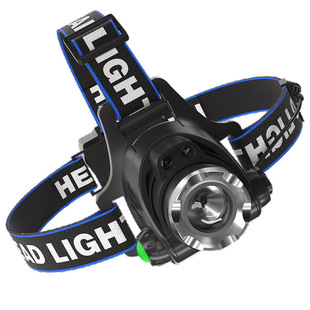 公牛适用LED头戴式强光头灯充电感应变焦超亮远射手电钓鱼灯矿灯