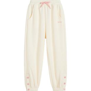 【华夫格】英氏女童裤子2026春季新款儿童运动裤中大童长裤卫裤潮