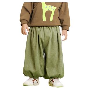 迷你巴拉巴拉男童灯笼裤女童宝宝裤子秋季新款儿童泡泡裤薄款长裤