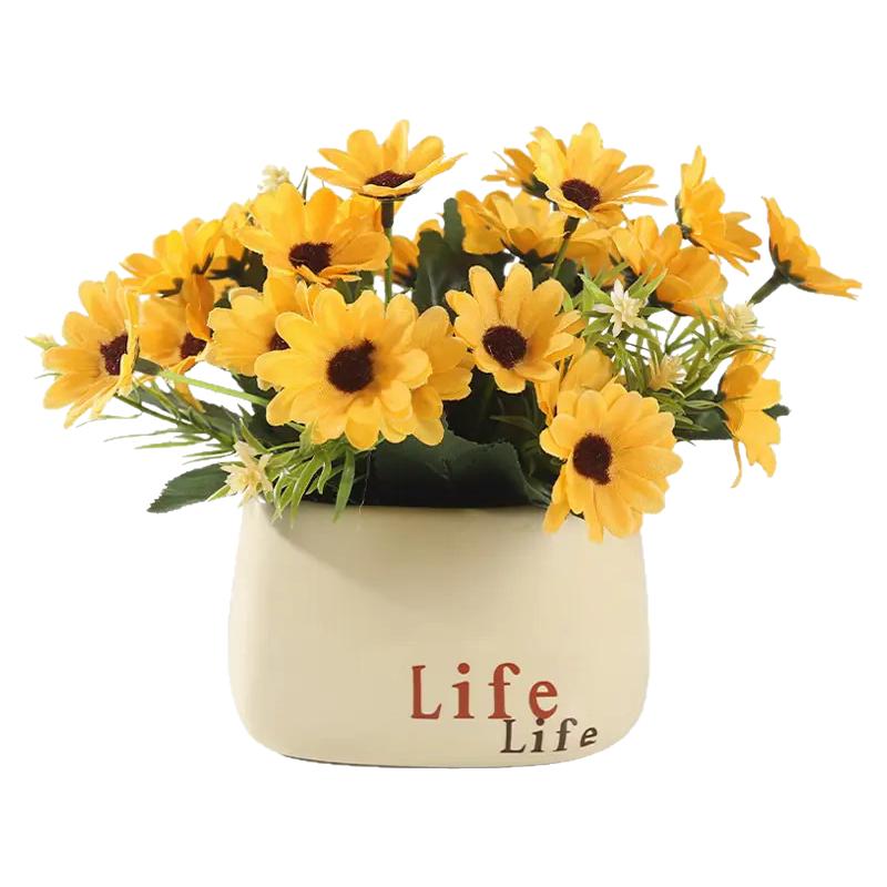 Life假花仿真花小盆栽塑料花人造花房间客厅展厅装饰摆件插花盆栽