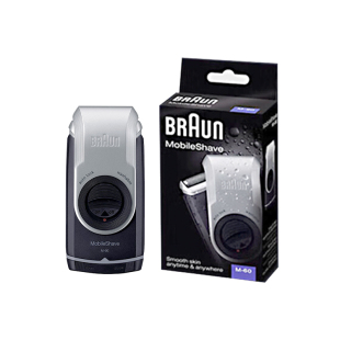 Braun/博朗男士电动剃须刀M90便携迷你干电池式旅行刮胡刀往复式