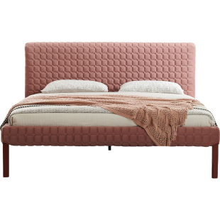 写意空间主卧大床法式轻奢布艺床高脚设计师意式极简别墅高端1.8m