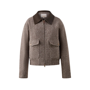 【95%绵羊毛】Eland衣恋毛呢外套女短款保暖羊毛大衣2026春季新款