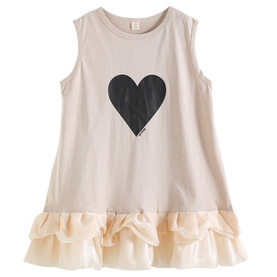 女童连衣裙2026新款大童夏季森系无袖裙子儿童夏装韩系穿搭背心裙