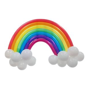 生日装饰彩虹云朵桌飘儿童周岁幼儿园教室班级毕业开学场景布置