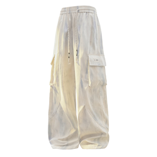 NASA STUSY美式2026新款秋冬装男加绒休闲长裤子直筒宽松男士工装