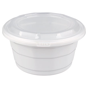 打包盒一次性锁扣餐盒加厚圆形带盖外卖饭盒整箱批发高档圆碗