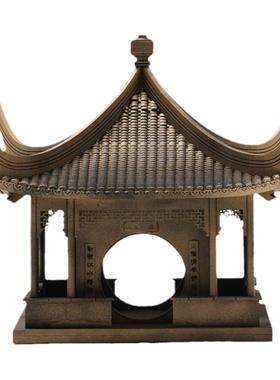 木质禅意玄关客厅凉亭建筑屋檐