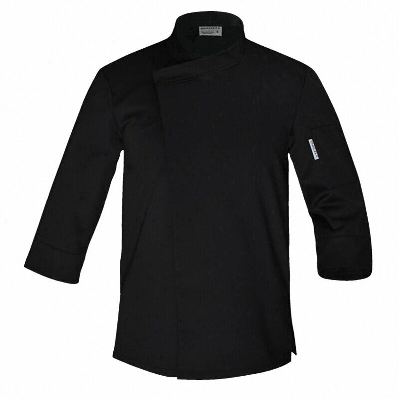 大码厨师服厚料青年上装工作服夏