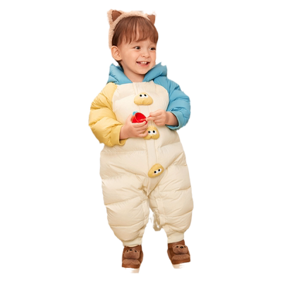巴拉巴拉婴儿羽绒服连体衣造型萌