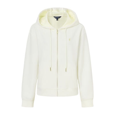 POLOWALK女式卫衣套装2025秋季新品连帽直筒外套休闲简约通勤女装