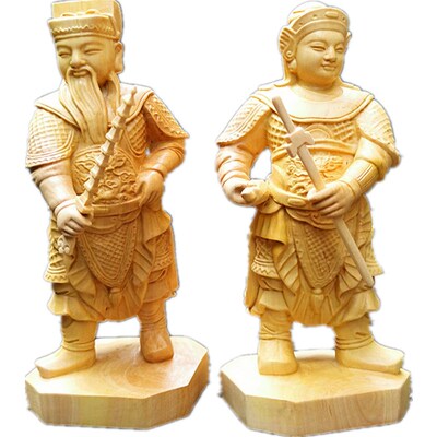 木雕黄太尉陈钦差黄杨木雕刻摆件