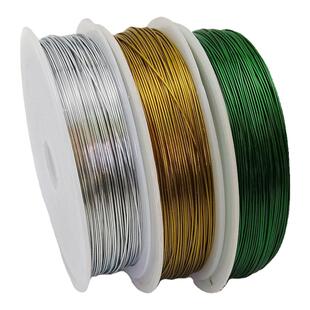 花艺花杆绿铁丝手工diy造型细铁丝定型钩织小扎丝园艺花束编织24#