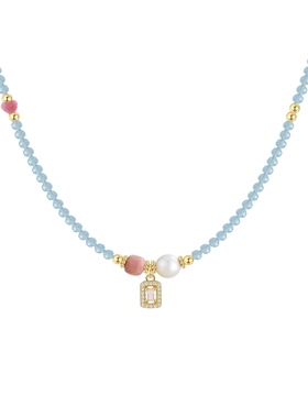 阿吉豆AJIDOU项链优雅珍珠锁骨链