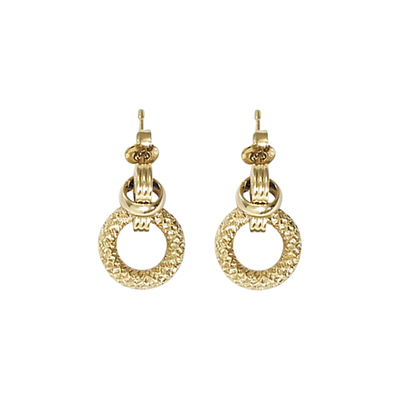 LouiseDamas法式镀金肌理感耳环