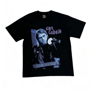 明亮叔出品自主vtg柯本遗书短袖T恤 白墨直喷印花工艺Vintage tee