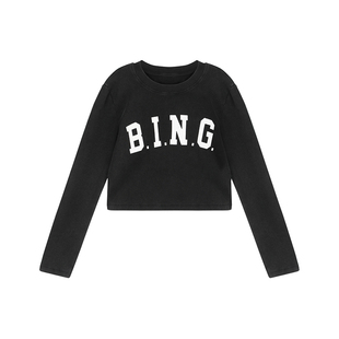 LEOHAPPY女童长袖t恤纯棉儿童打底衫女孩T恤中大童百搭上衣短款