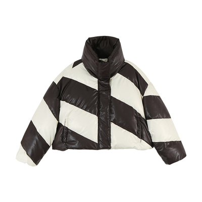 撞条环保皮立领面包服X--MOOM