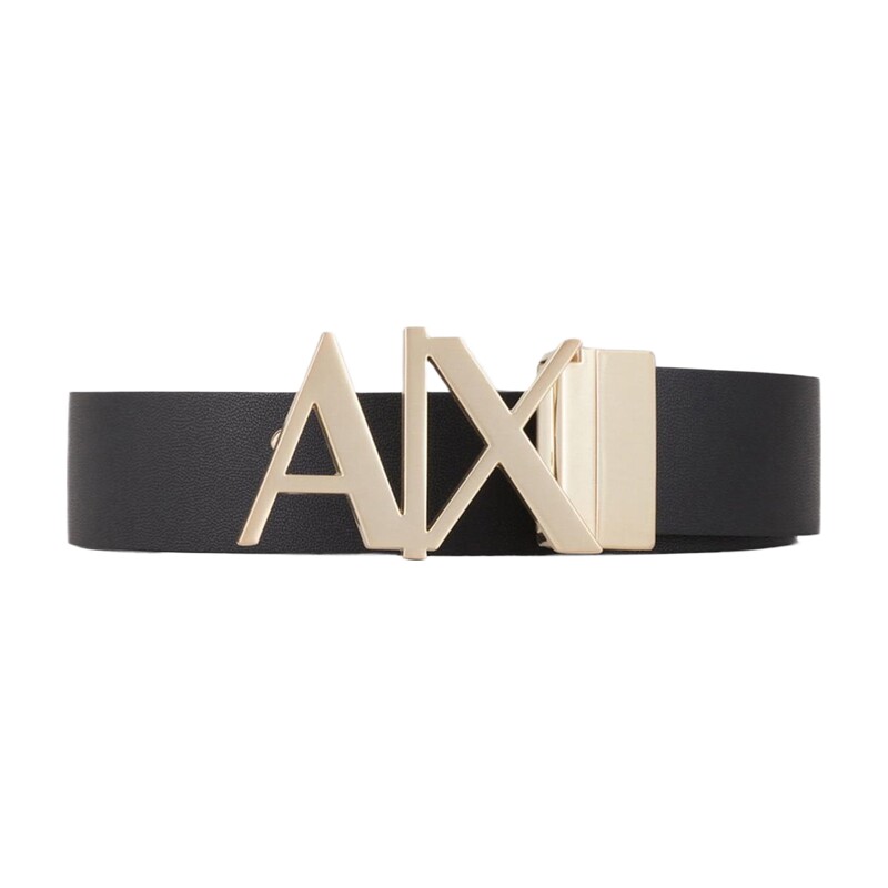 ARMANI EXCHANGE/阿玛尼秋冬男士商务通勤镂空LOGO双面板扣腰带