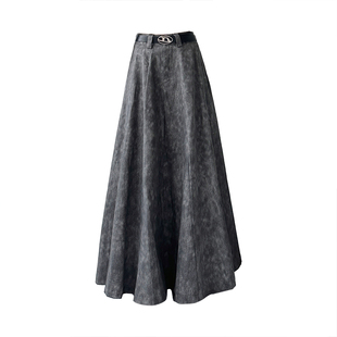 扎染半身裙女2026春秋季新款女装爆款设计感秋装显瘦超好看a字裙